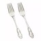 Engraved Bride and Groom Silver Wedding Fork Set, Vintage Utensils for Wedding